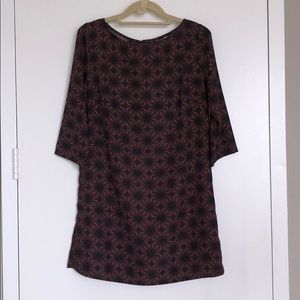 Maroon patterned tunic/dress